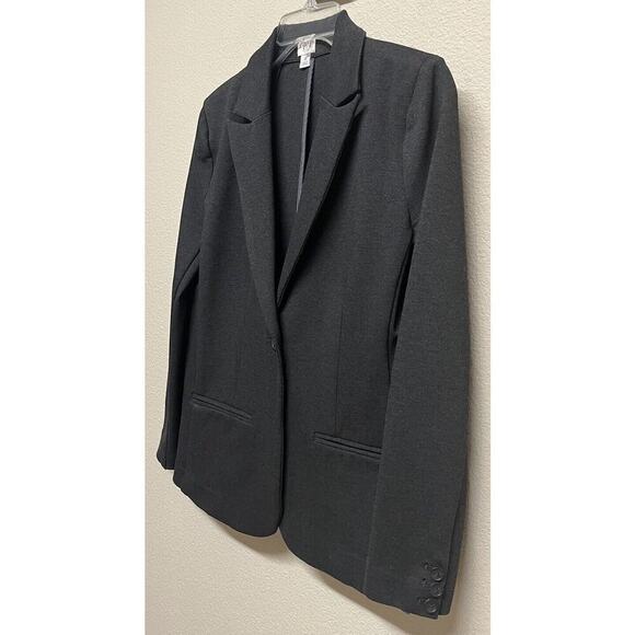 J. Crew Factory Ponte Work Blazer Woman Size 0 Dark Gray - Picture 9 of 13